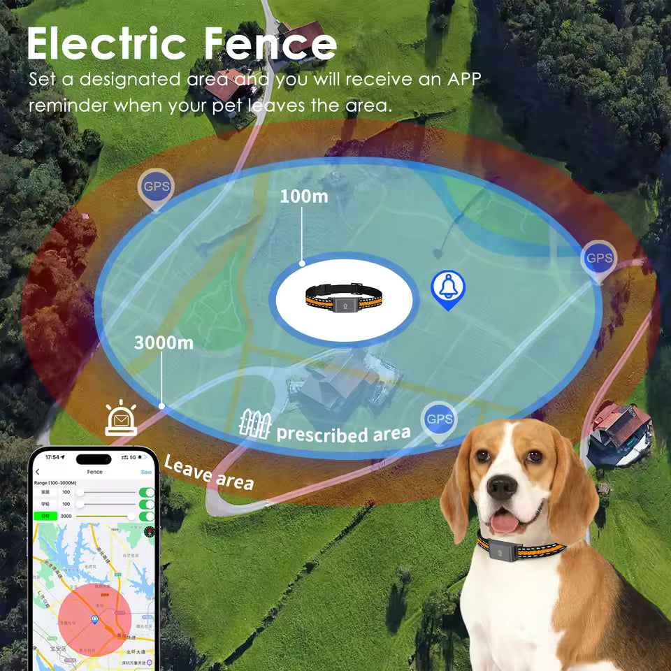 4G GPS Pet dog Tracker Collar