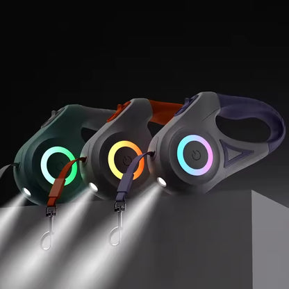 5M Automatic Retractable Dog Leash with Led Flashlight
